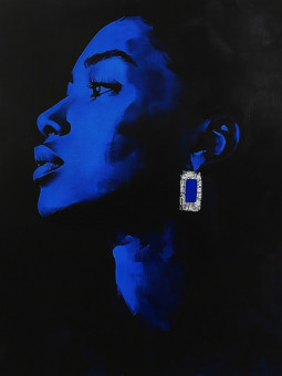 Affiche - Bleu bleu - Accueil | Oueso - Art Afro Contemporain