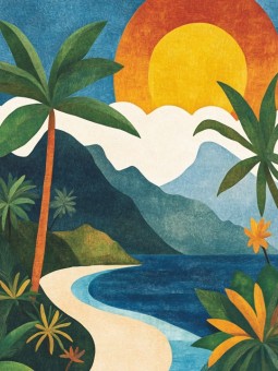 Affiche - Paradise - Accueil | Oueso - Art Afro Contemporain