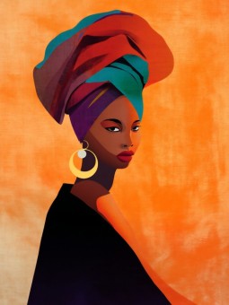 Affiche - Orange bee - Accueil | Oueso - Art Afro Contemporain