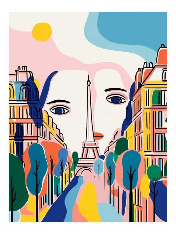 Poster - Paris art 01 - Accueil | Oueso - Contemporary Afro Art
