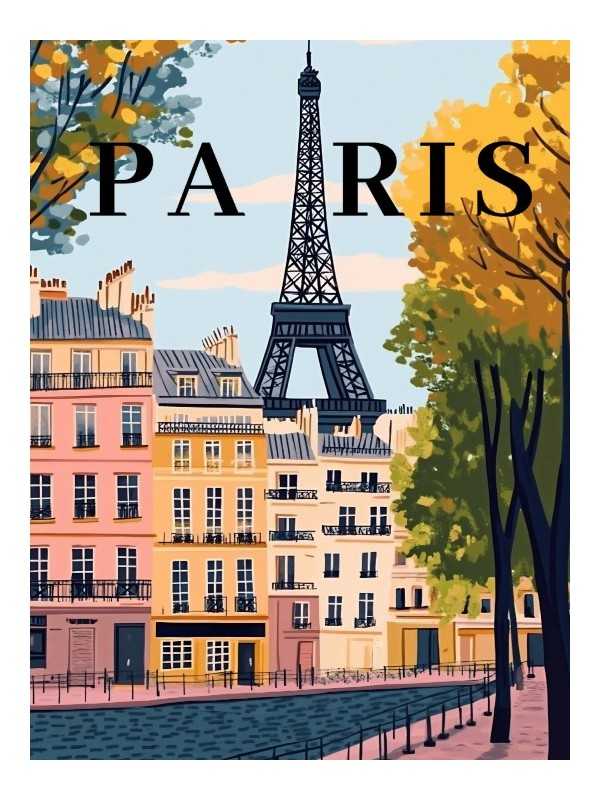 Poster - Paris - Accueil | Oueso - Contemporary Afro Art