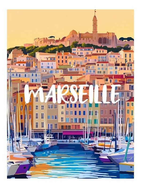 Poster - Marseille - Accueil | Oueso - Contemporary Afro Art
