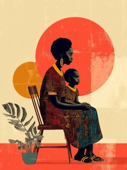 Affiche - Maman amour - Accueil | Oueso - Art Afro Contemporain