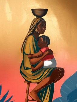 Affiche - Mom lova - Accueil | Oueso - Art Afro Contemporain