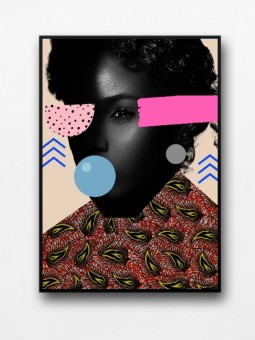 Affiche encadrée - Kassima (Wax pop art)