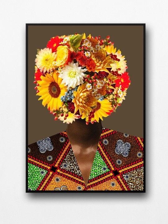 Affiche encadrée - Asamara (Wax pop art)-Accueil-OUESO