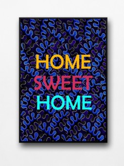 Framed poster - Home sweet home wax