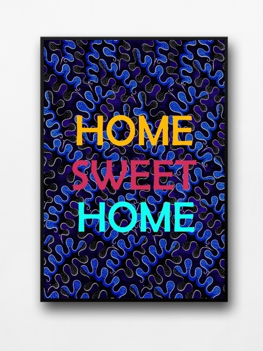 Framed poster - Home sweet home wax-Accueil-OUESO