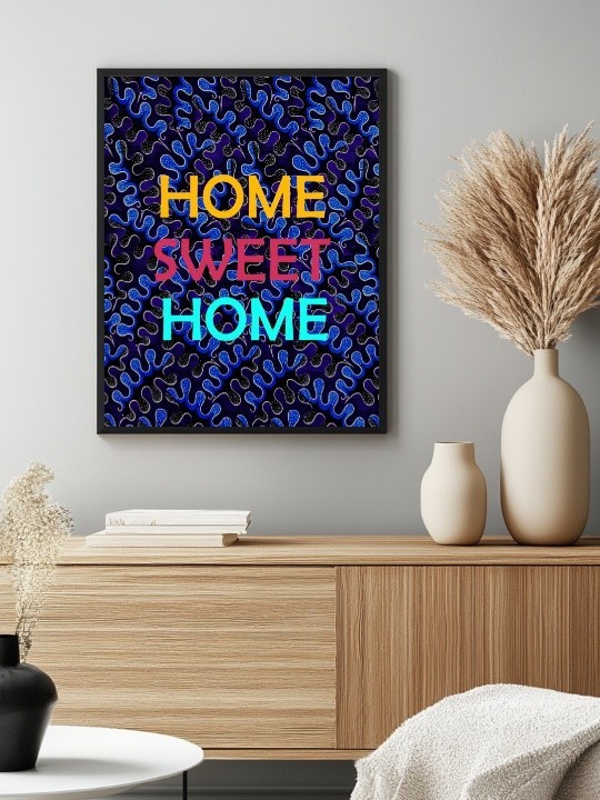 Framed poster - Home sweet home wax-Accueil-OUESO