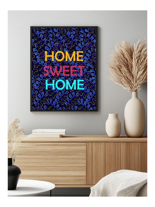 Framed poster - Home sweet home wax