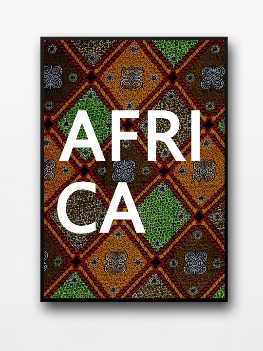 Framed poster - Africa wax-Accueil-OUESO