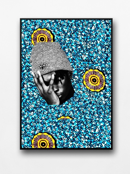 Affiche encadrée - Bahemba (Wax pop art)-Accueil-OUESO