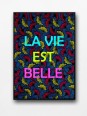 Framed poster - La vie est belle wax
