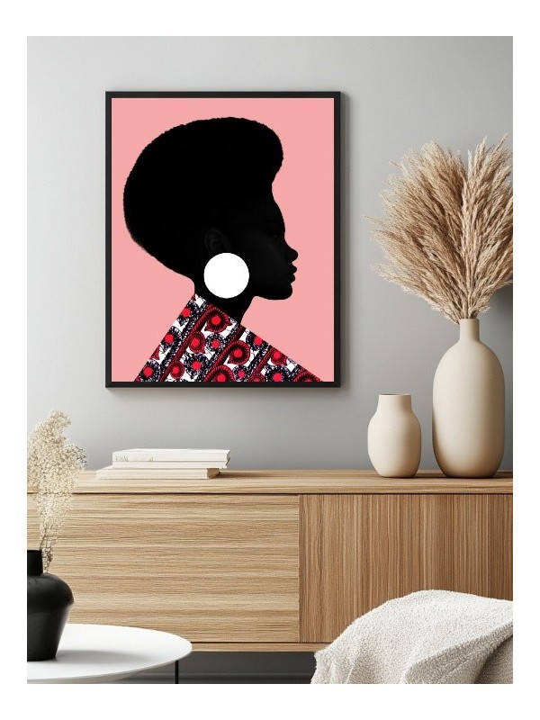 Affiche encadrée - Wakanda (Wax pop art)