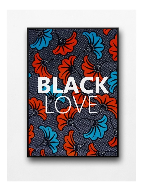 Affiche encadrée - Black love wax