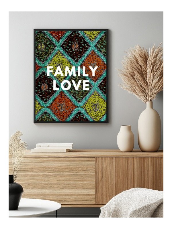 Framed poster - Family love wax