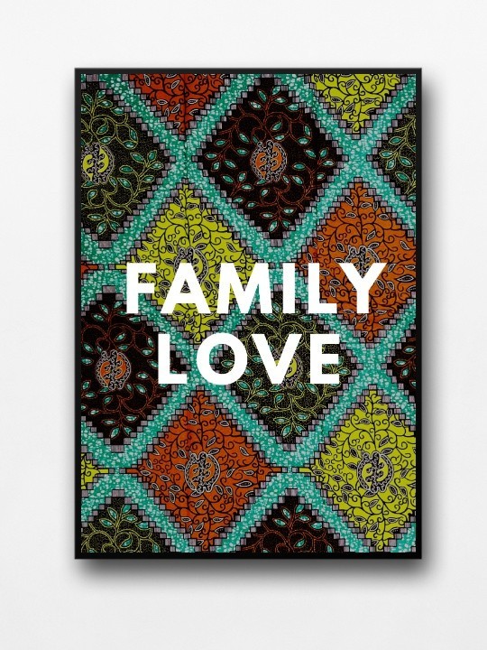 Framed poster - Family love wax-Accueil-OUESO