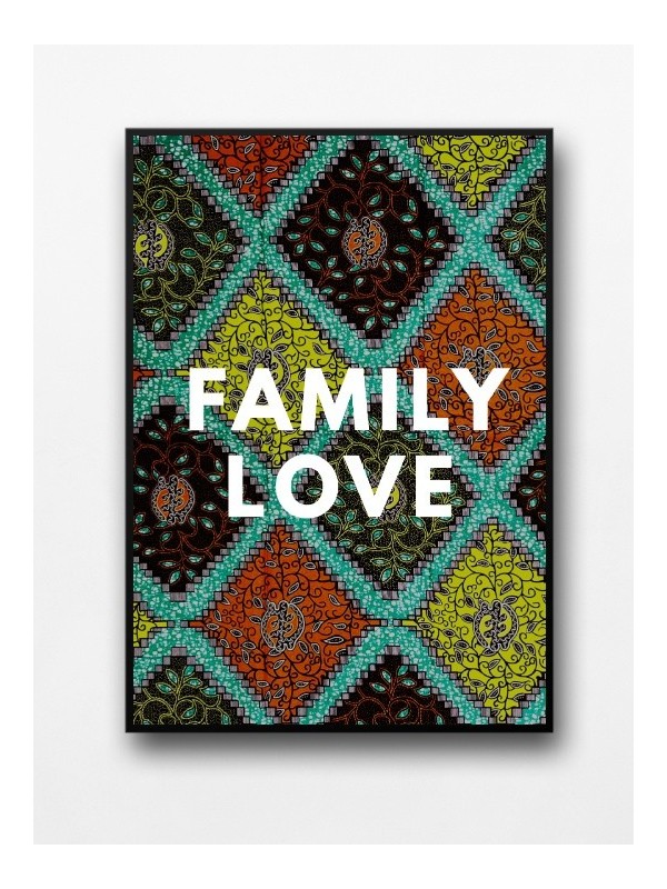 Framed poster - Family love wax