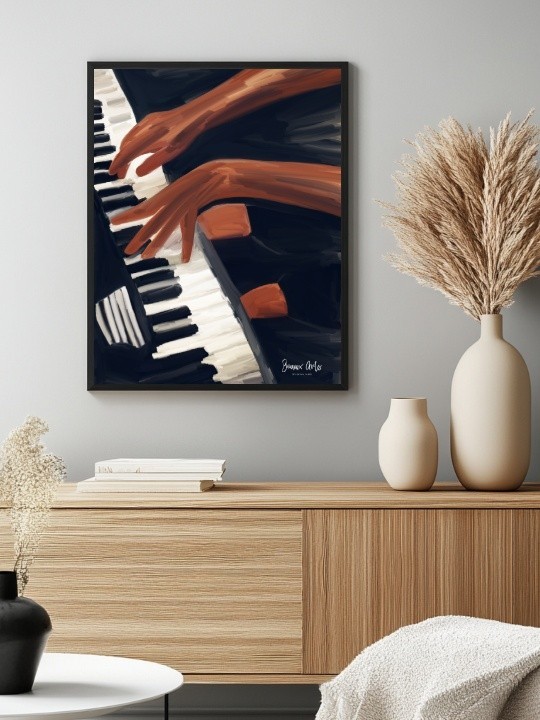 Framed poster - Piano (Beaux arts)-Accueil-OUESO