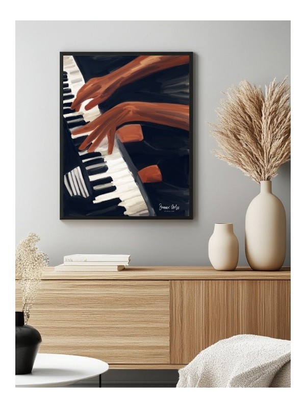 Framed poster - Piano (Beaux arts)