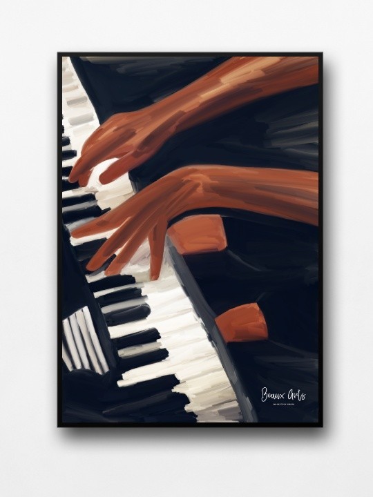 Framed poster - Piano (Beaux arts)-Accueil-OUESO