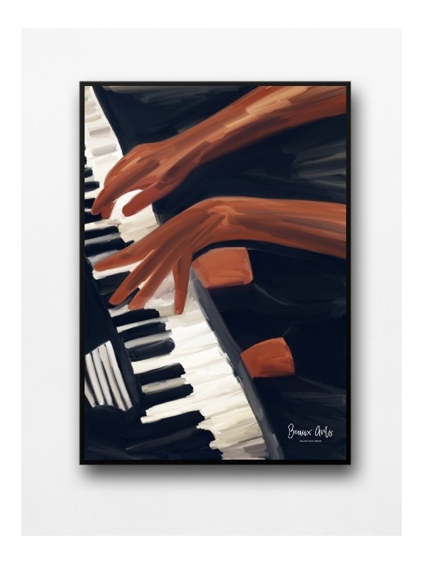 Framed poster - Piano (Beaux arts)