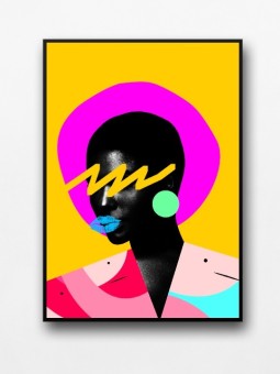 Framed poster - Afro Shona - Accueil | Oueso - Contemporary Afro Art