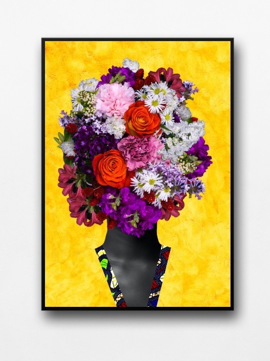 Affiche encadrée - Isula (Wax pop art)-Accueil-OUESO