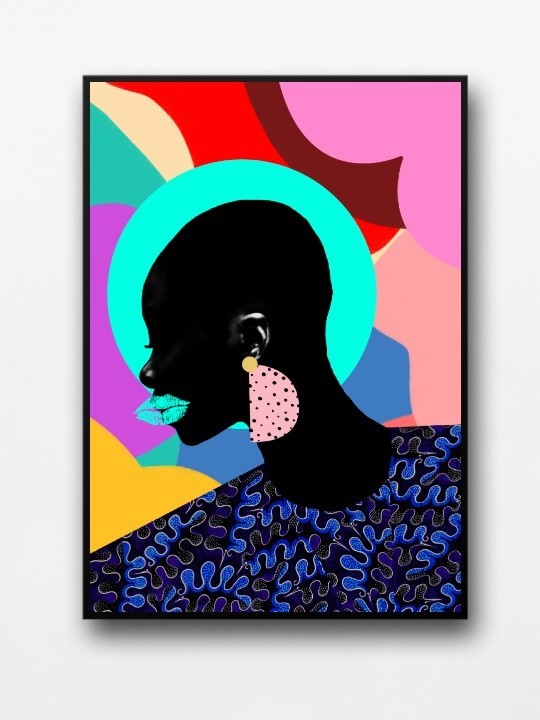 Affiche encadrée - Kalenoa (Wax pop art)-Accueil-OUESO