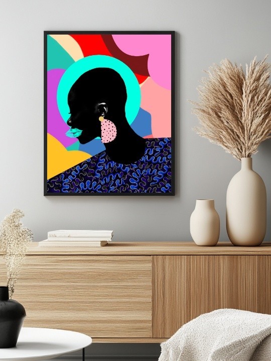Affiche encadrée - Kalenoa (Wax pop art)-Accueil-OUESO