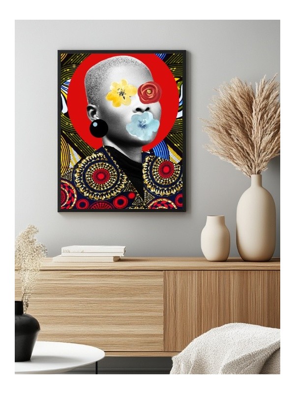 Framed poster - Uburu (Wax pop art)