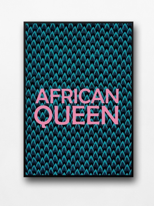 Framed poster - African Queen wax-Accueil-OUESO