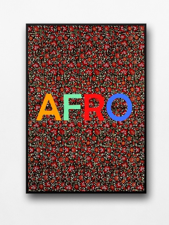 Framed poster - Afro wax-Accueil-OUESO