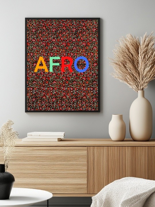 Framed poster - Afro wax-Accueil-OUESO