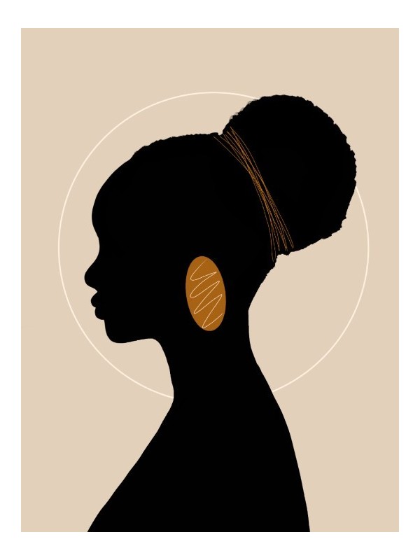 Affiche - Afro Ombre Figée Affiche - Afro Ombre Figée
