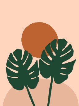 Poster - Feuille - WALL ART | Oueso - Contemporary Afro Art