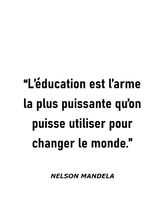 Affiche - Citation La force de l'éducation-Accueil-OUESO