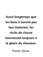 Poster - African proverb 6
