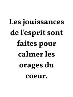 Affiche - Citation Les jouissances de l'esprit
