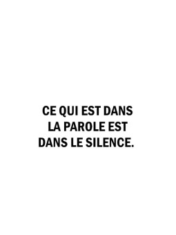 Affiche - Citation Parole silencieuse