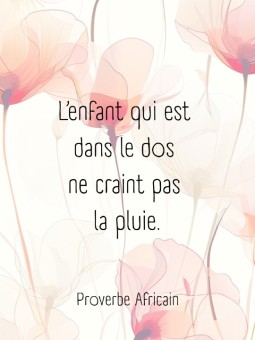 Affiche - Citation L'enfant au dos