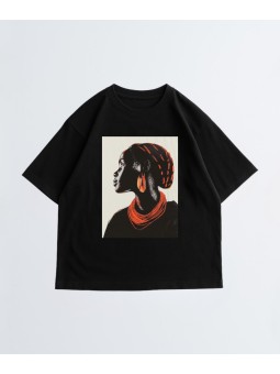 Unisex T-shirt - Lela - Accueil | Oueso - Art Afro Contemporain