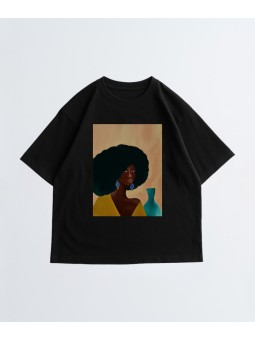 Unisex T-shirt - Loly - Accueil | Oueso - Art Afro Contemporain