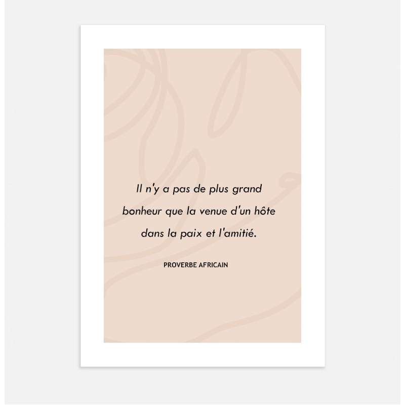 Affiche poster - Art proverbe
