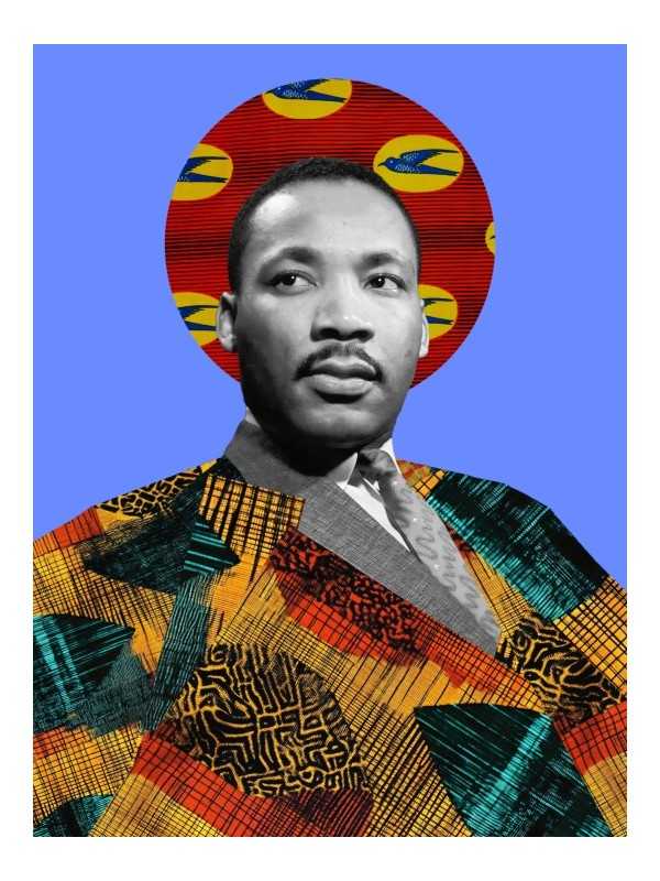 Affiche - Martin Luther King Wax - Accueil | Oueso - Art Afro Conte...