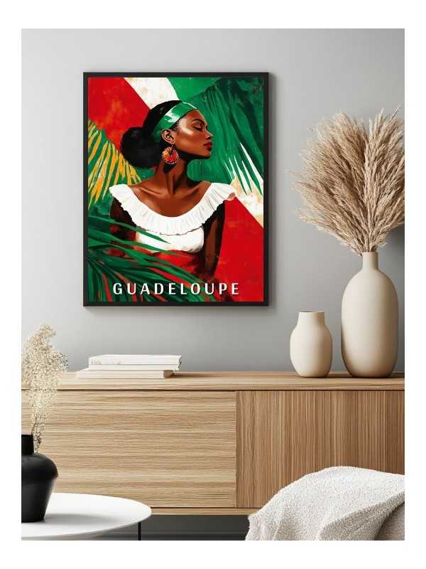 Affiche encadrée - Guadeloupe Art - Accueil | Oueso - Art Afro Cont...