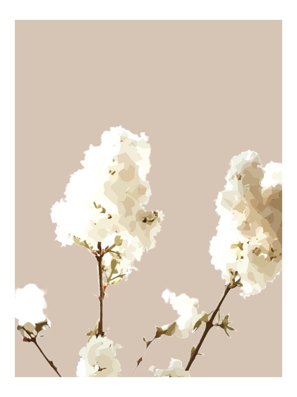 Affiche - Flower WHITE - Affiches | Oueso - Art Afro Contemporain