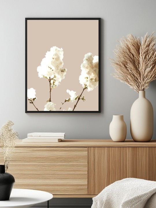 Affiche - Flower WHITE-Affiches-OUESO