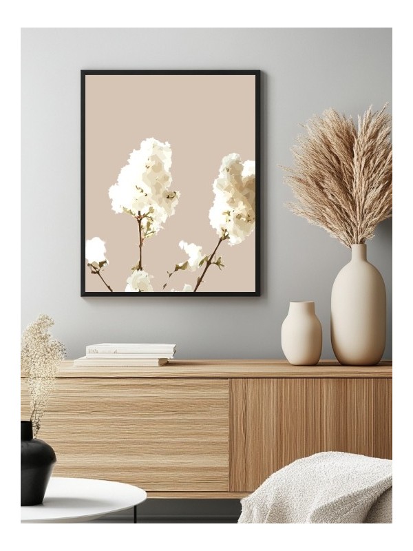 Poster - Flower WHITE - Posters | Oueso - Contemporary Afro Art