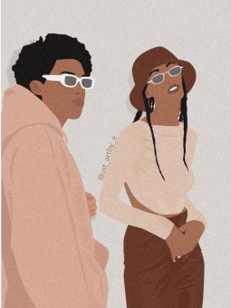 Poster - Afro Couple (Estel Memana)